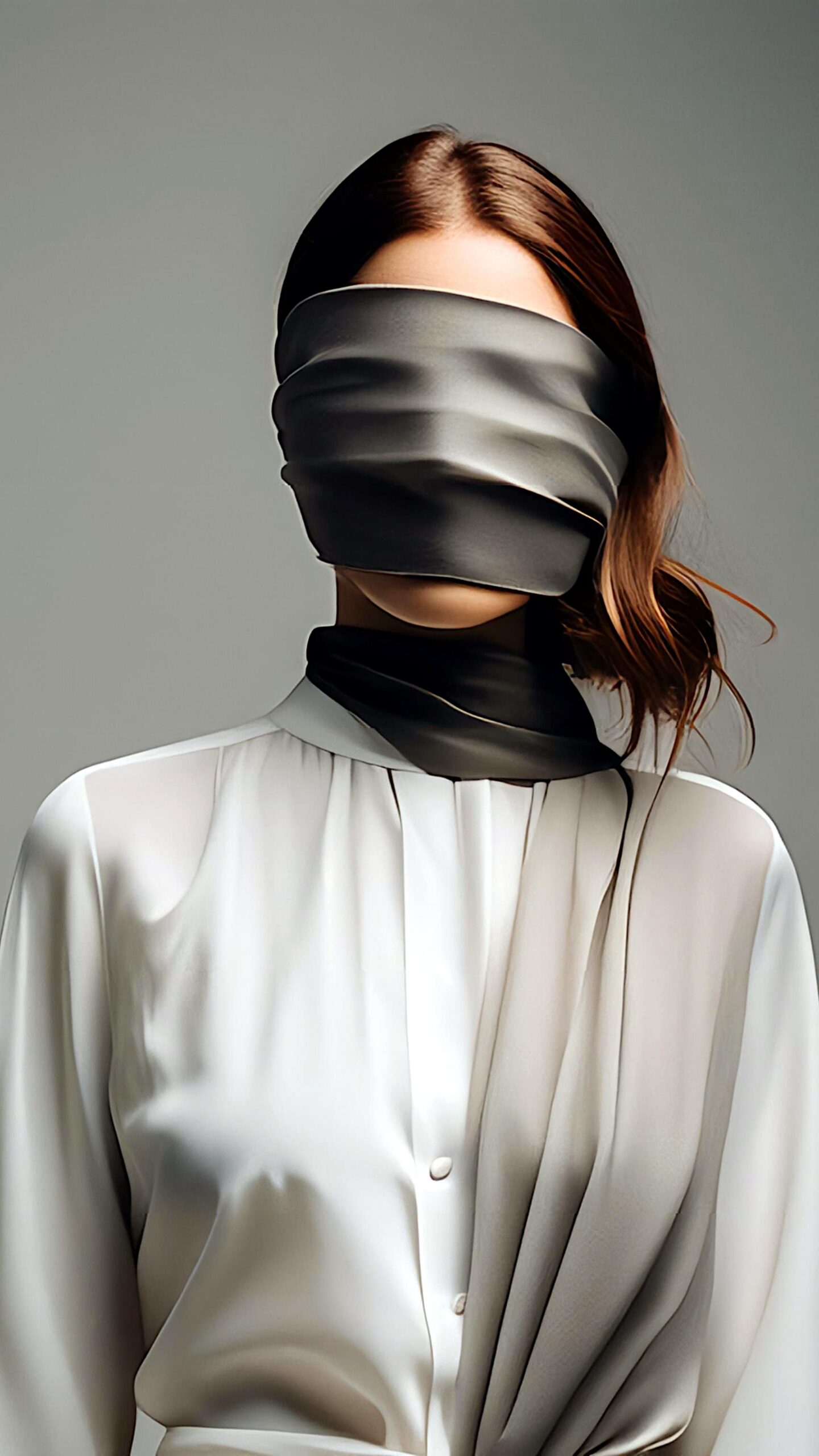 Blindfolded woman representing beliefs that must be examined