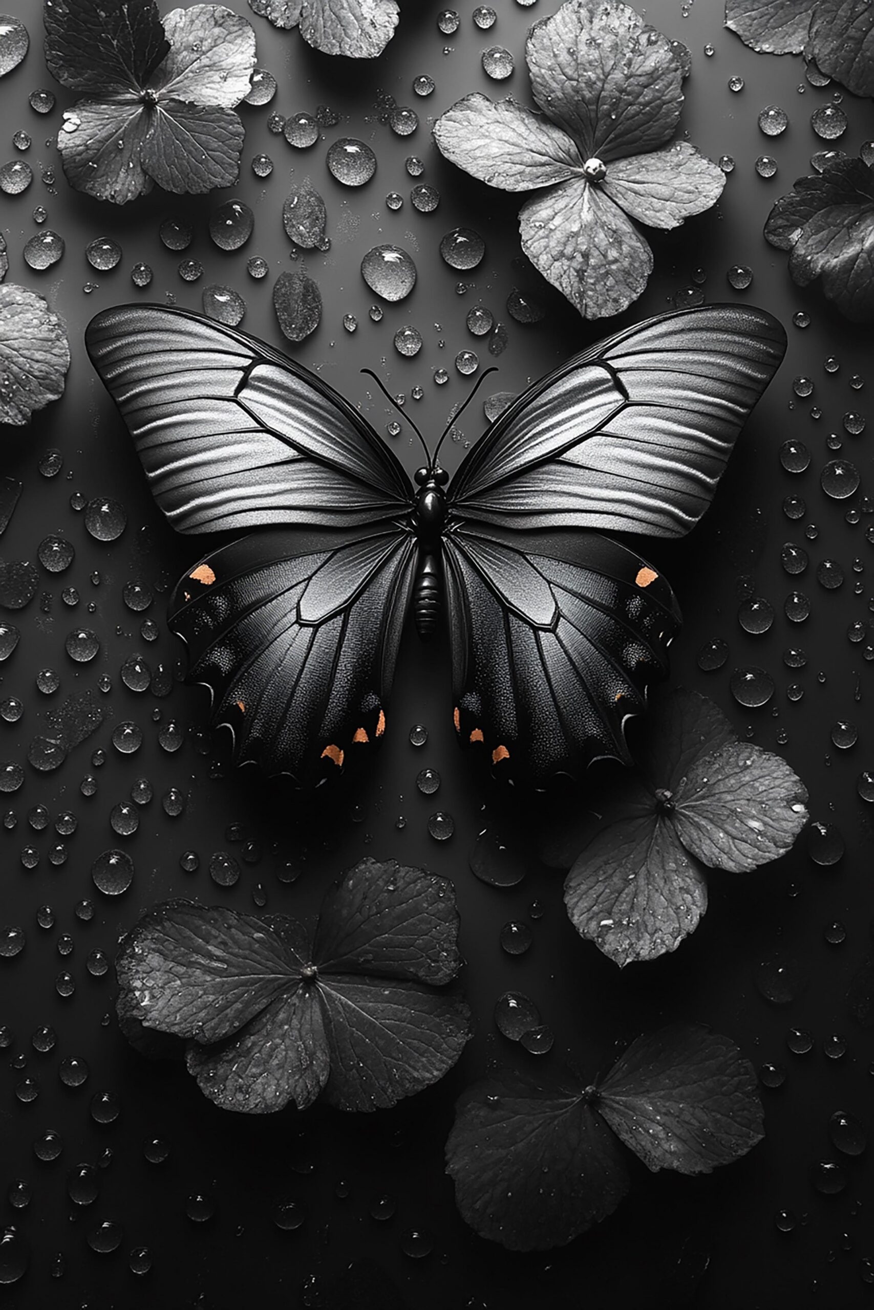 Black butterfly representing a life made new