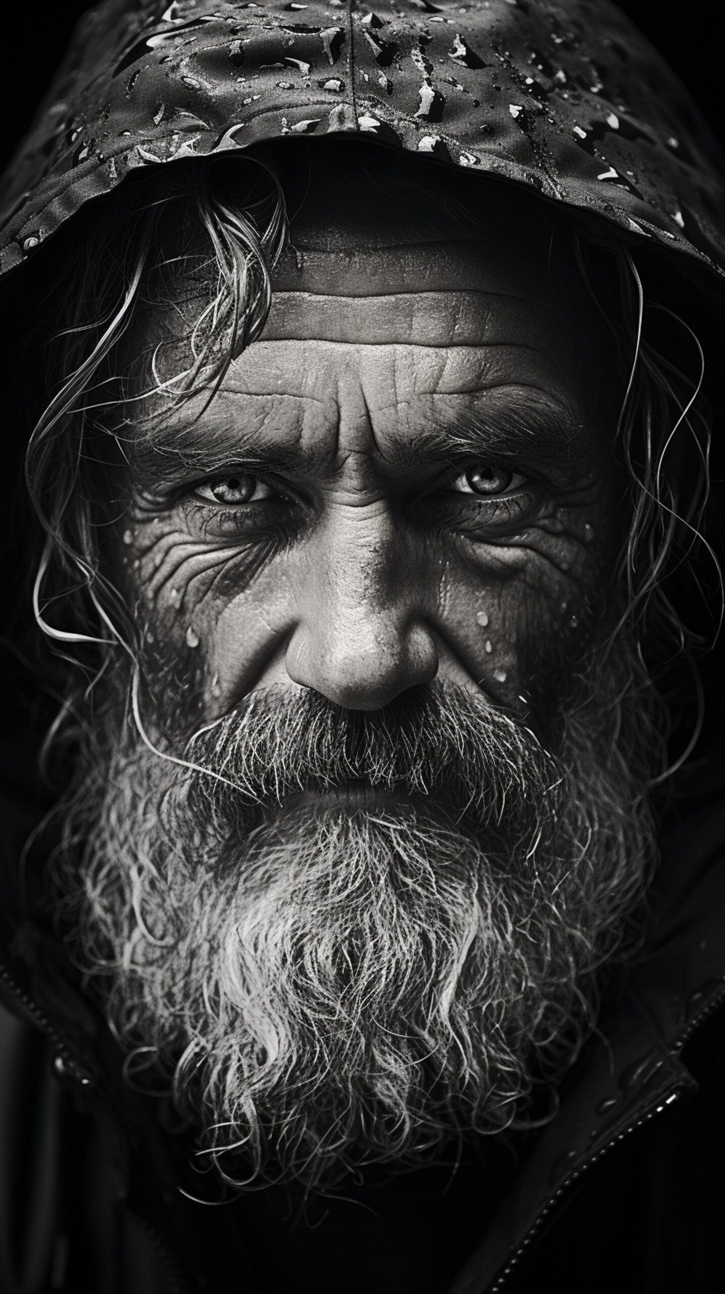 Old man reflecting on mortality and eternity